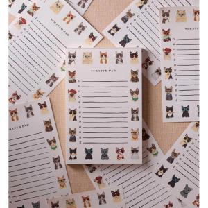 RIFLE PAPER CO. Citrus Grove Market Pad, 8.5″ L x 4.25″ W, 65 Tear-Off Pages, Features an Attachable Magnet, Warm White Paper Text, Unique Hand-Painted Design(Cool Cats)