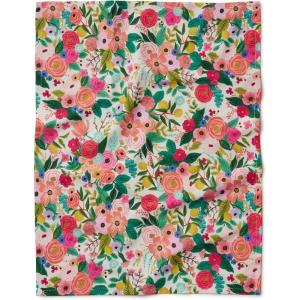 RIFLE PAPER CO. Cotton 21″ × 28″ Kitchen Tea Towel with Hanging Loop | Screen-Printed Dish Cloth for Drying Dishes, Cleaning, Serving, Home Essentials | Garden Party Pattern