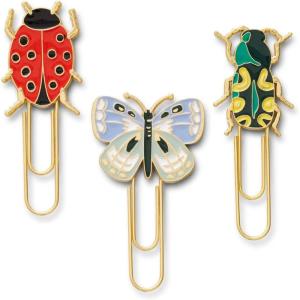 RIFLE PAPER CO. Curio Enamel Paper Clip Set, Use for Organizing, Decorating and More for Important Documents, Designed with Both Style and Function in Mind