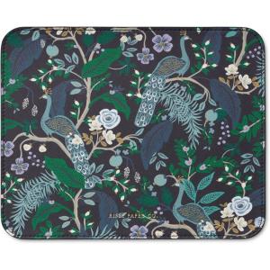 RIFLE PAPER CO. Dahlia Patterned Mouse Pad | Add a Touch of Charm to Your Workspace | Smooth Polyurethane Finish Allows Mouse to Glide, with Non-Slip Rubber Backing, Dahlia(Peacock)
