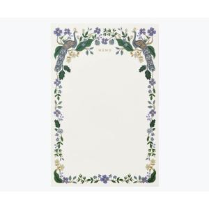 RIFLE PAPER CO. Large Weekly Memo Notepad 65 Tear-Off Pages, Manage Important Tasks, Jot Down a To-Do List, or Leave a Sweet Message with our Illustrated Notepads (9″ L x 6″ W), Muted Color Block(Peacock)