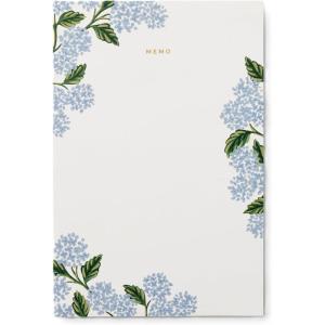 RIFLE PAPER CO. Large Weekly Memo Notepad 65 Tear-Off Pages, Manage Important Tasks, Jot Down a To-Do List, or Leave a Sweet Message with our Illustrated Notepads (9″ L x 6″ W), Muted Color Block(Hydrangea)