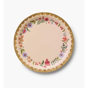 RIFLE PAPER CO. Liesel Large Plates, Vibrant Floral Design, Perfect for Parties, Celebrations and Special Occasions, Durable and Stylish Tableware to Add a Fun, Elegant Touch to Any Event