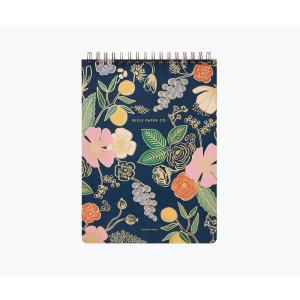 RIFLE PAPER CO. Margaux Large Top Spiral Notebook, 150 Ruled Pages, Metallic Gold Foil with Double-Spiral Binding, Printed in Full Color and Foil Stamped(Colette)