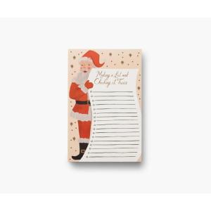 RIFLE PAPER CO. Santa’s List Notepad, 6.5″ L x 4.25″ W, 75 Tear-Off Pages, Manage Important Tasks, Jot Down a To-Do List, or Leave a Sweet Message with our Illustrated Notepads