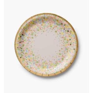 RIFLE PAPER CO. Sprinkles Large Plates, Whimsical Sprinkles Design, Perfect for Parties, Celebrations and Special Occasions, Durable and Stylish Tableware to Add a Fun, Elegant Touch to Any Event