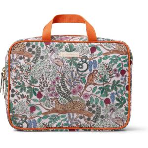 RIFLE PAPER CO. Travel Cosmetic Case, Unit Includes Pockets for storage, Simply Wipe to Easily Clean, Unique Travel Accessory, Stylized Pattern, Safari(Safari)